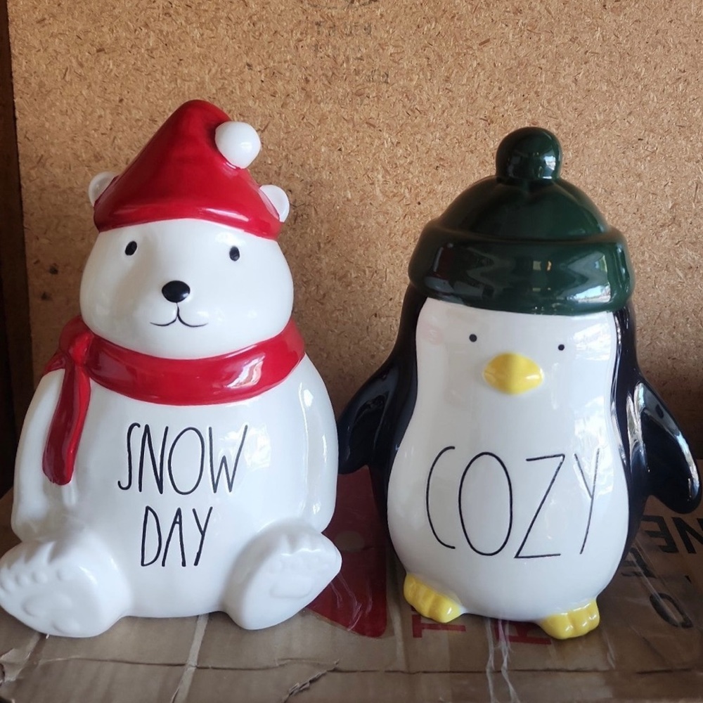 Rae Dunn Christmas Figurines | Penguin & Polar Bear HTF